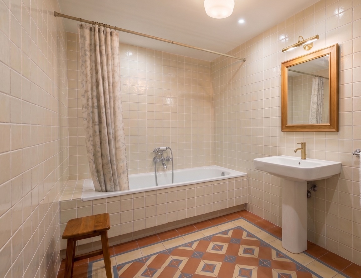 Baño antes de la reforma en Alcalá de Henares