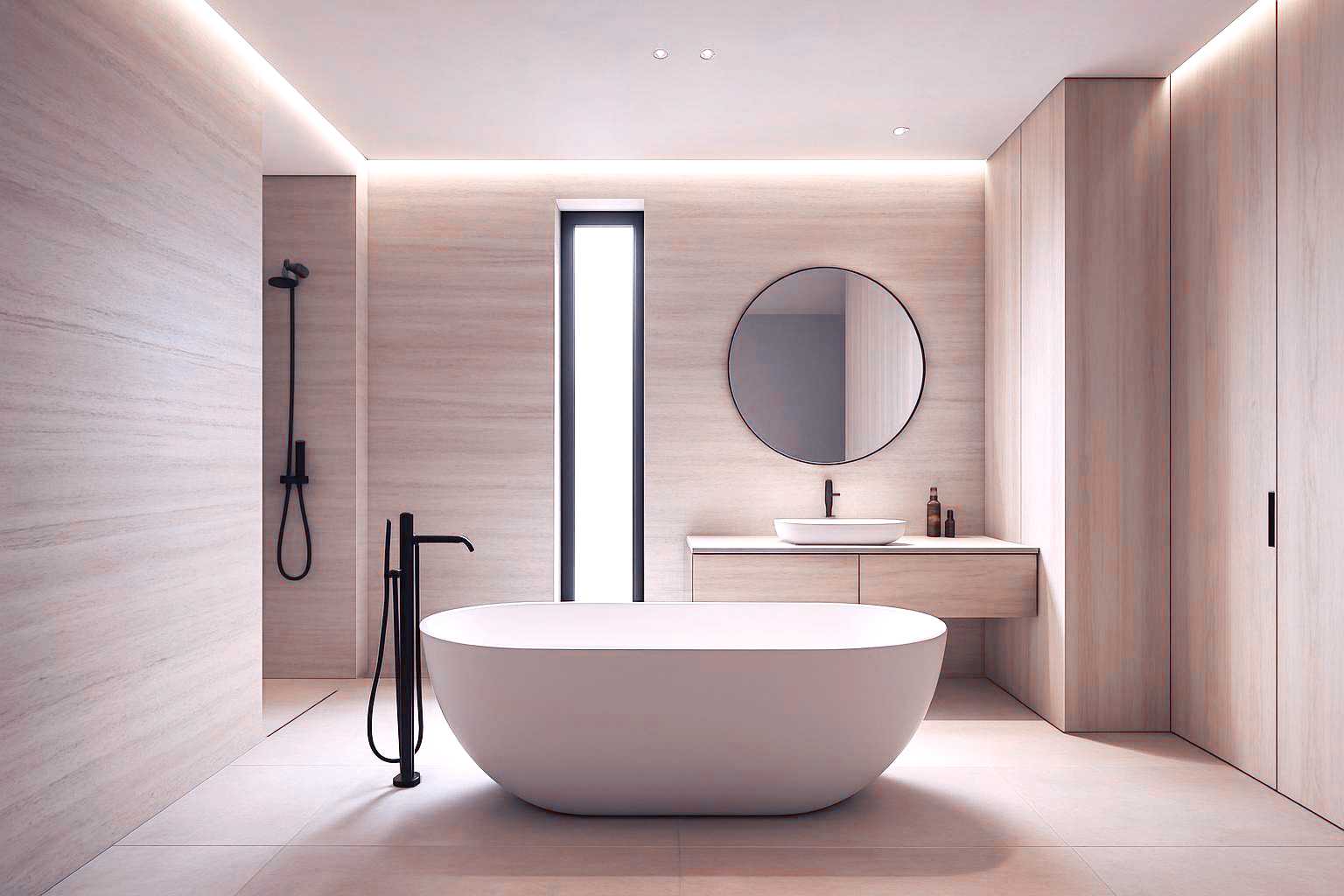 Reforma de baño y cocina moderna para servicios de fontanería en Madrid